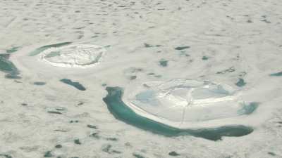 Round glacial natural shapes