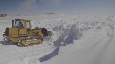 Water production by melting snow