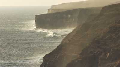 Zuytdorp Cliffs and waves along shoreline