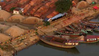 Amin bazar Harbour, brickworks,sand