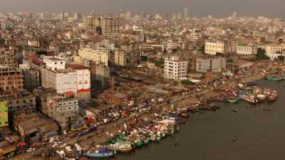 Sadarghat harbour, rickshaw