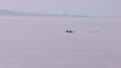 Tourists on the Salar