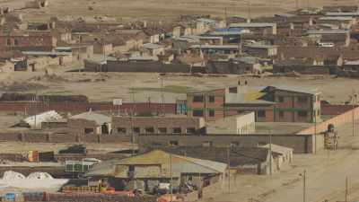 The city and its dry surroundings