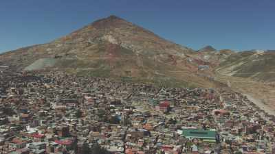 Wide shots of the city, a church in the mountain