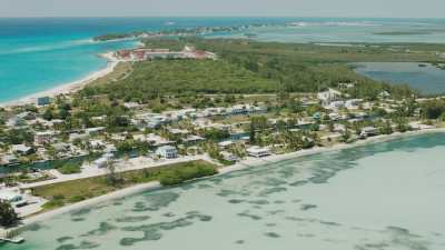 Flight over the island