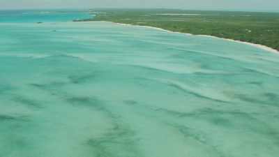 String of island and beaches, leisure boats