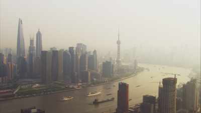 City Skyline, downtown along the HuangPu