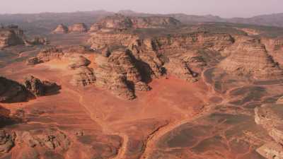 The red Tadrart desert, close to the Lybian border