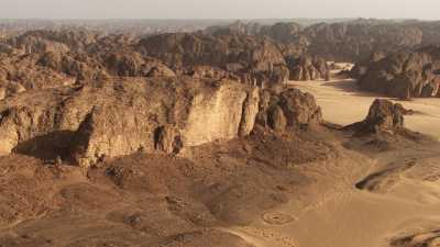 Tuareg graves in the rocky desert (Djanet region)