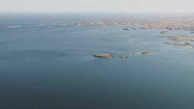 Lake Nasser, rock formations and desert