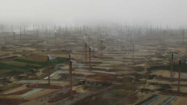 Brick factories and pollution South of Cairo