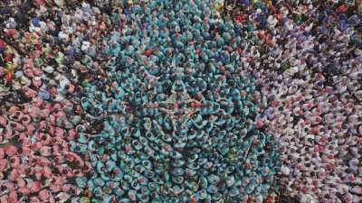 The Castellers, human towers in Catalonia