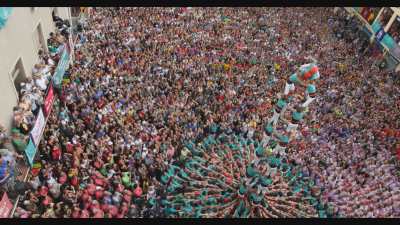 The Castellers, human towers in Catalonia