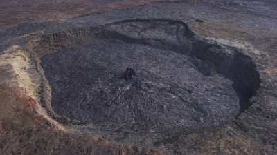 Molten lava flowing from the Erta Ale's north crater