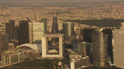 Evening colors on the La Défense Towers