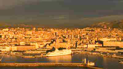 The city at sundown, the MUCEM