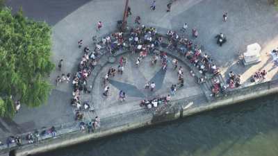 Dance along the docks, the Institut Français de la Mode's roof