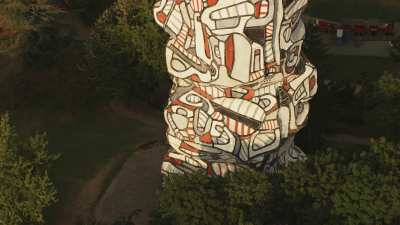 Saint Germain Island, the parc and Dubuffet sculpture