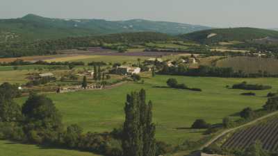 Village and properties in the lavender fields