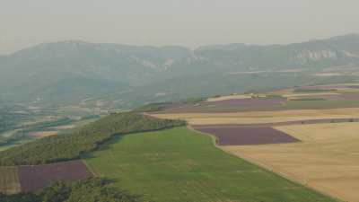 Landscapes of Provence, mountains and lavender fields