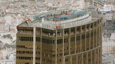 The area Montparnasse with the tower and railway station Montparnasse