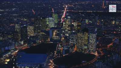 Paris La Defense, at night