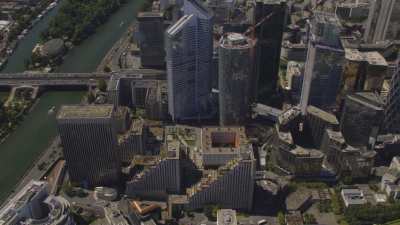 The business district of La Defense, the Eastern area with the esplanade