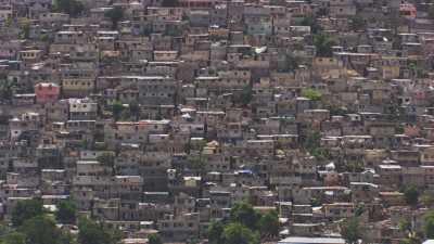 Jalousie slum and its painted houses