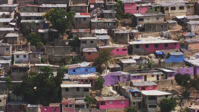 Jalousie slum and its painted houses