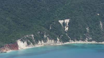 Wild beaches and cliffs seashore