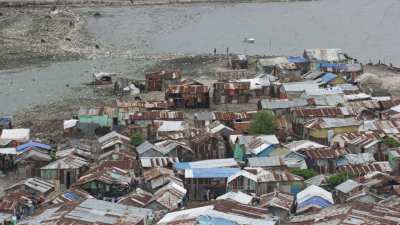 Cite Soleil district, iron roofs