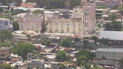 The ruins of the Notre-Dame de l'Assomption Cathedral