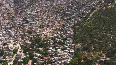 Jalousie slum district on the hills side