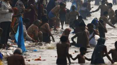 Bath during Kumbh Mela