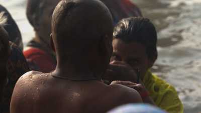 Women's bath during Kumbh Mela