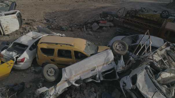 The heavy damages of the old city after the battle of Mosul in 2017