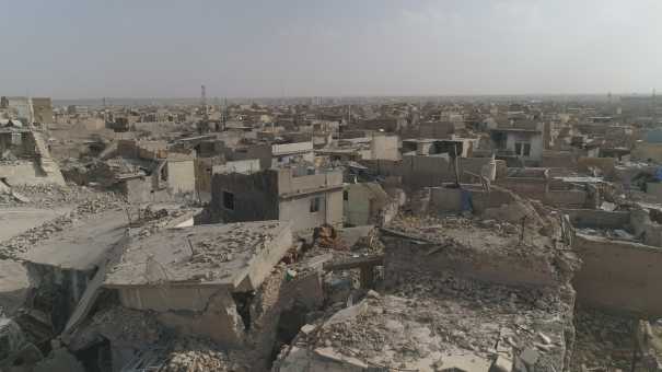 The heavy damages of the old city after the battle of Mosul in 2017