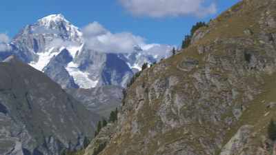 Forests, mountain sides, glacier