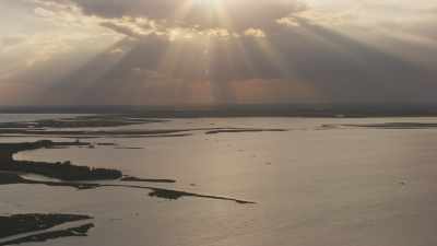 Wide shot of the region and Venice Lagoon