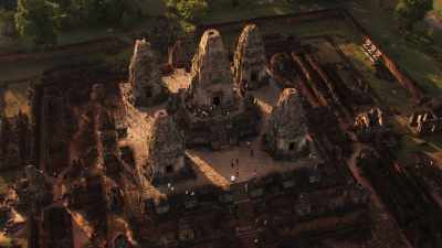 Angkor temples views in the forest