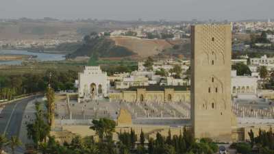 Hassan Tower and Mohammed V mausoleum