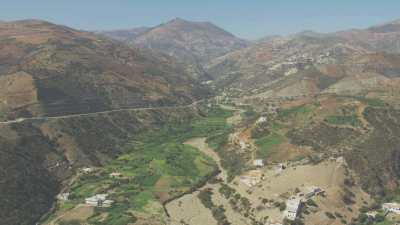 Dwellings on the coast and mountains near Oued Laou