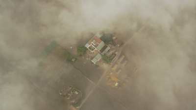 Fields, crops, countryside near El Jadida as seen from the clouds