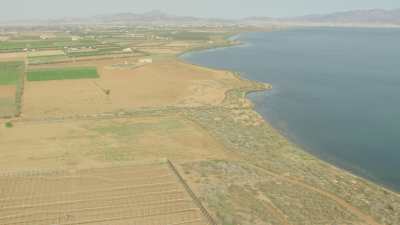 Fields and crops on the coast