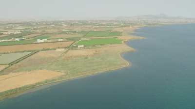 Fields and crops on the coast