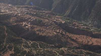 Mountains and villages in the region of Asni, Ouirgane, Marrakech