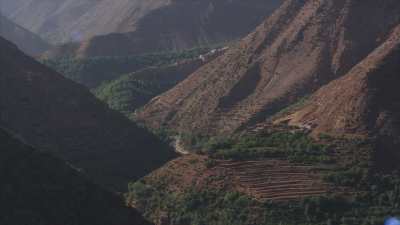 Mountains and villages in the region of Asni, Ouirgane, Marrakech