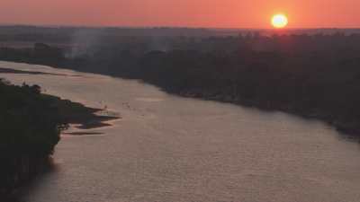 Manambolo river at sundown