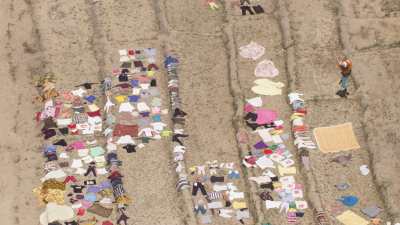 Activities around the river, baths, laundry washing and drying