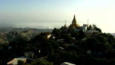 Close shots on a golden Bagan Temple dome